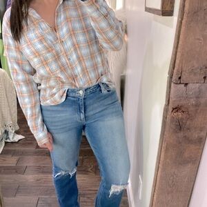 Universal Thread plaid button down cotton shirt size medium